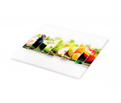 Colorful Juicy Fresh Fruits Cutting Board