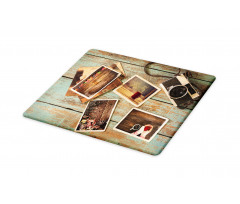 Retro Cozy Christmas Photos Cutting Board