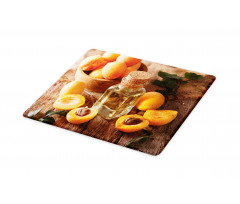 Fresh Apricots and Oil Jar Cutting Board