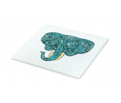 Elephant Head Motif Pattern Cutting Board