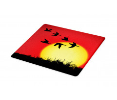 Skein of Geese Migrate Sunset Cutting Board