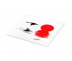 Goose Flying Alone Silhouette Cutting Board