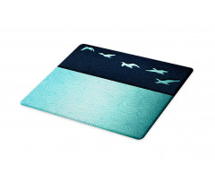 Abstract Birds Curl Ornament Cutting Board