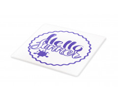 Hello Summer Season Circle Cutting Board