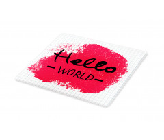 Hello World Calligraphy Art Cutting Board