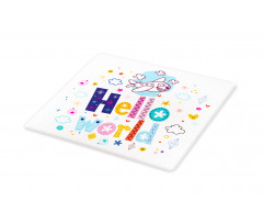 Childish Hello World Phrase Cutting Board