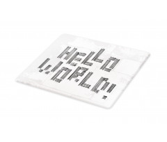 Abstract Striped Hello World Cutting Board