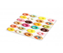 Tasty Colorful Donuts Cutting Board