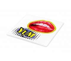 Woman Lips Wording Pop Artwork Cutting Board