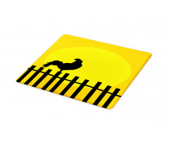 Rooster Silhouette Sunrise Cutting Board