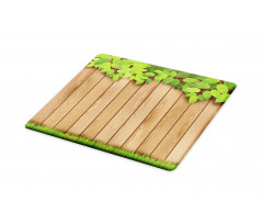 Leafy Tree Branch Grass Fence Cutting Board