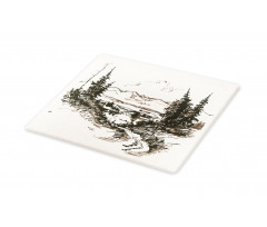 Forest Landscape Sketch Cutting Board