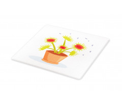 Plant and Fly Silhouettes Cutting Board