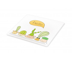 Home Plants in Smiling Pots Cutting Board