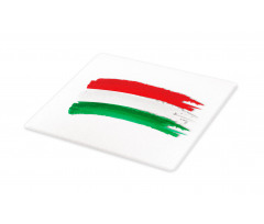 Hungarian Flag Brush Colors Cutting Board