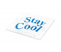 Blue Tones Words Bubbles Cutting Board