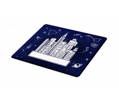 Megacity in Space Doodle Cutting Board