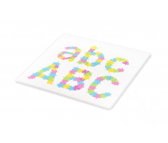 Colorful Jigsaw Letters Cutting Board