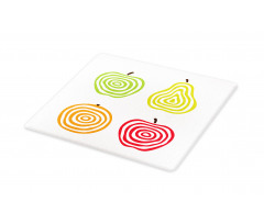 Apples Pear and Orange Line Cutting Board