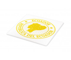 Retro Republica Del Ecuador Cutting Board