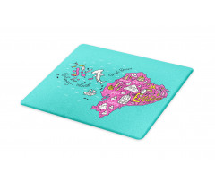 Doodle Map Main Cutting Board