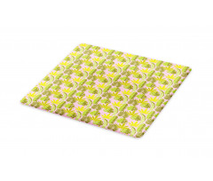 Tropic Leaves on Checkered Cutting Board