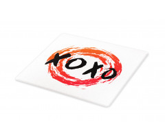 Grungy Brush Painting Circle Cutting Board