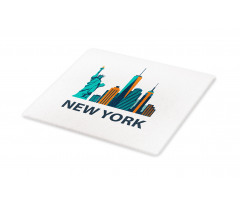 Simple New York Text Landmarks Cutting Board