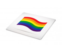 Waving Gay Flag Illustration Cutting Board