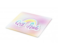 Gay Pride Clouds and Rainbow Cutting Board