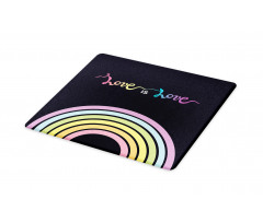 Love is Love Rainbow Lines Cutting Board