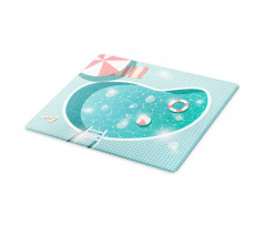 Aerial Poolside Image Cutting Board