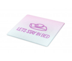 Lets Stay in Bed Dot Ombre Cutting Board