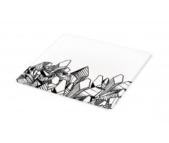 Hatched Crystals Drawing Cutting Board