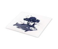 Man on Fish Island Cutting Board