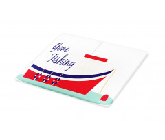 Cartoon Fishing Boat Cutting Board