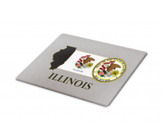 State Map and Flag Eagle Cutting Board