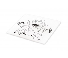 Mystical Themed Sketch Eye Cutting Board