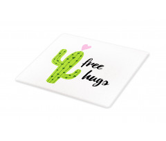 Cactus with Free Hug Words Cutting Board