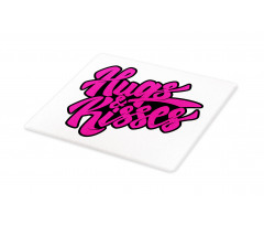 Hugs and Kisses Calligraphy Cutting Board