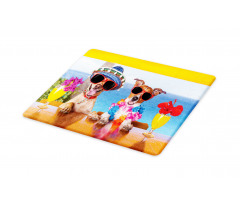 Tropic Summer Dog Friends Cutting Board