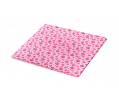 Pink Tones Monochrome Flowers Cutting Board