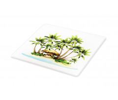 Trees and Bungalow Tiki Bar Cutting Board