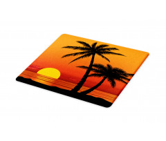 Orange Ombre Sunset and Trees Cutting Board