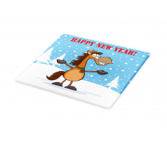 Horse in Snow Winter Cutting Board