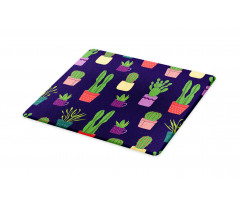 Colorful Pots Plants Cutting Board