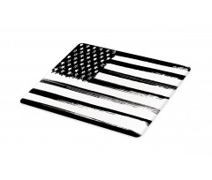 Grunge Monochrome USA Flag Cutting Board