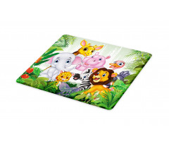 Nursery Happy Animal Doodle Cutting Board