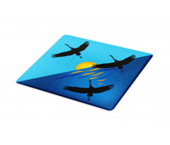 Flying Bird at Horizon Sunset Cutting Board