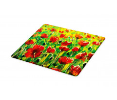 Poppies on Green Grass Cutting Board